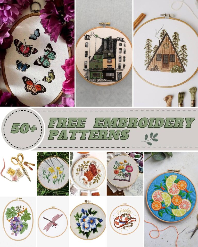 Enhance your embroidery skill with these free hand embroidery patterns. Beautiful designs from florals, animals to landscapes. Perfect for beginners to pro alike.