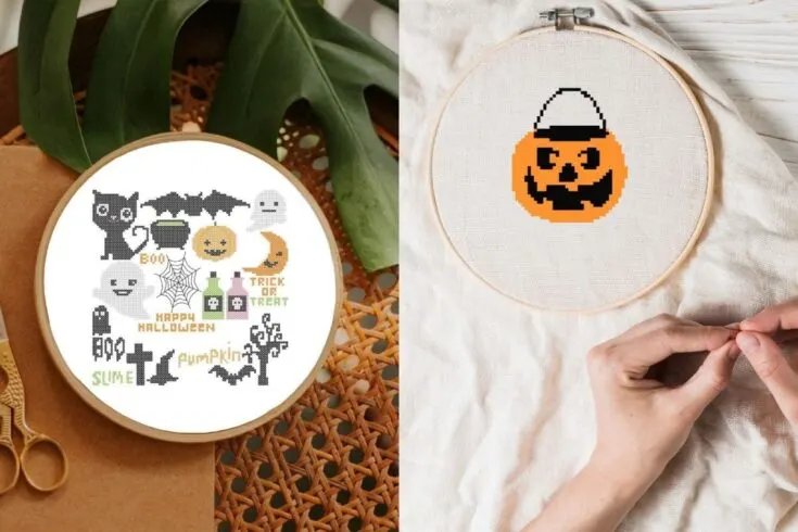 a collections of Halloween free cross stitch patterns