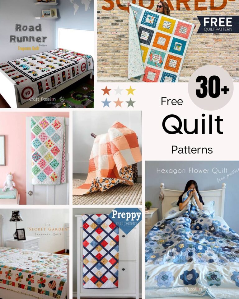 Need more quilt patterns for the family? Here are free quilt patterns to choose from! These lovely quilt patterns are easy enough for all levels.