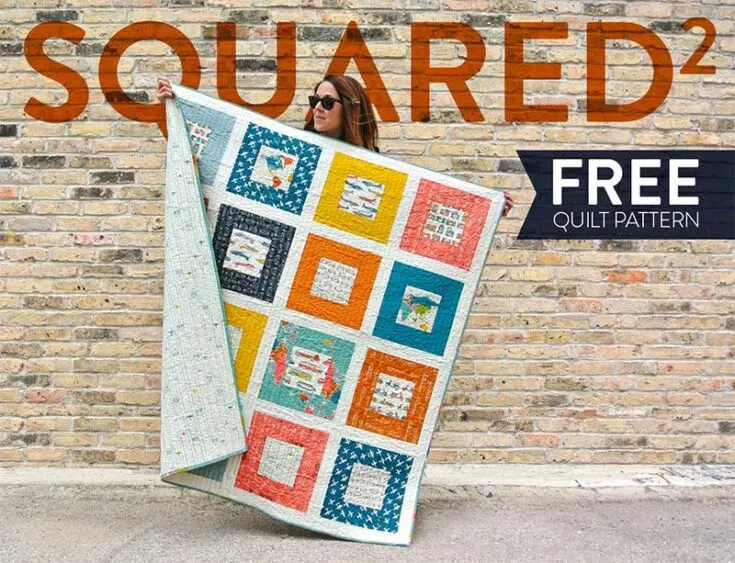 Look at this geometrical masterpiece by Suzy Quilts! Once you've got the 12" square blocks down, this pattern would be super quick to complete!