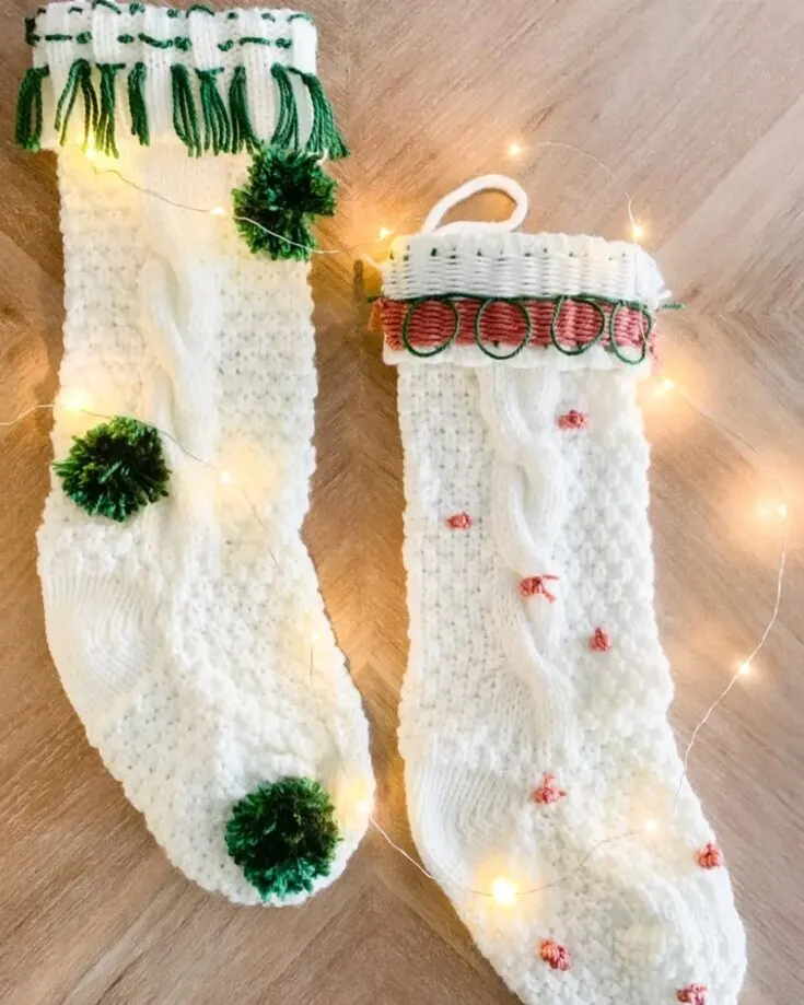 Spice up Santa&rsquo;s visit this Christmas with this fun and textured DIY Christmas stocking pattern that&rsquo;s as playful as a snowball fight! Grab some yarn and knit away the coziest stockings this year.
