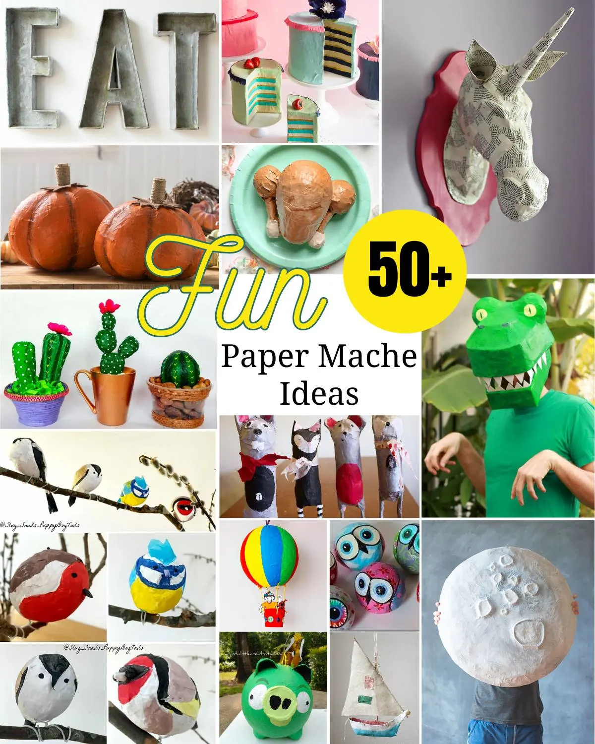 fun paper mache ideas Get inspiration from the nostalgic craft of paper mache with this list of fun DIY paper mache ideas. This isn't a craft for just children, it's for adults too!