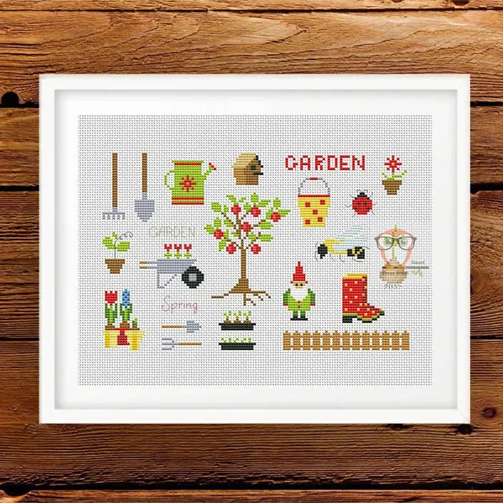 garden sampler free cross stitch patterns