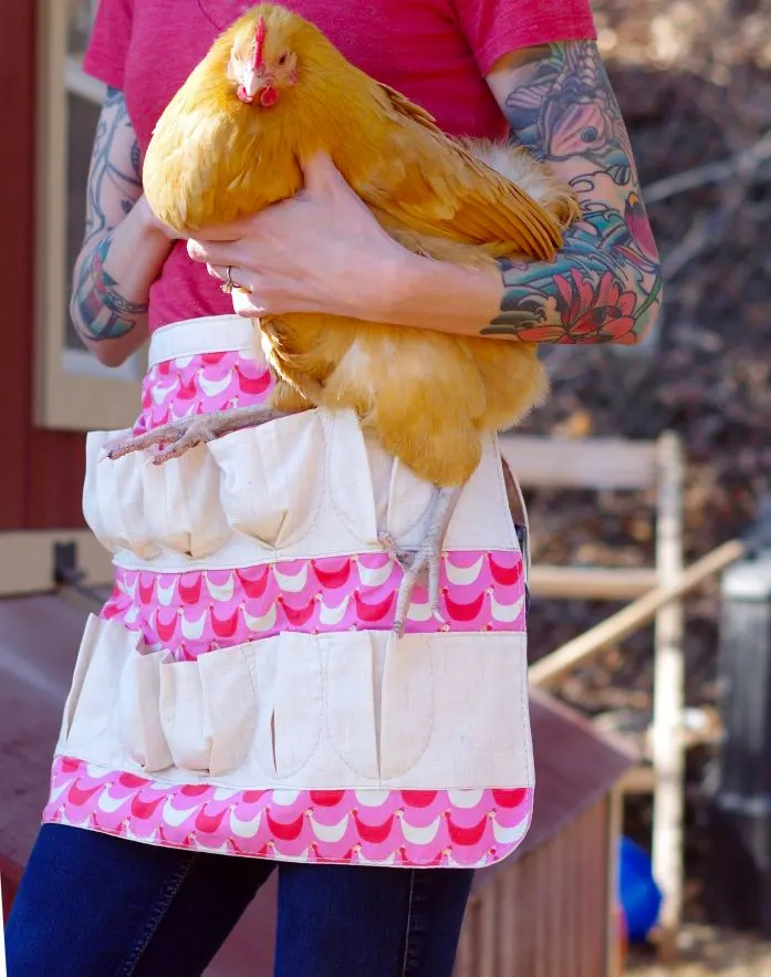 If you rear hens at home, try making yourself this Gatherer Egg apron from Swoon Sewing Patterns. This apron allows you to effortlessly gather and store eggs while keeping your hands free. It comes in three adult sizes, each featuring 10 egg pockets, along with a child-sized version with 8 egg pockets.