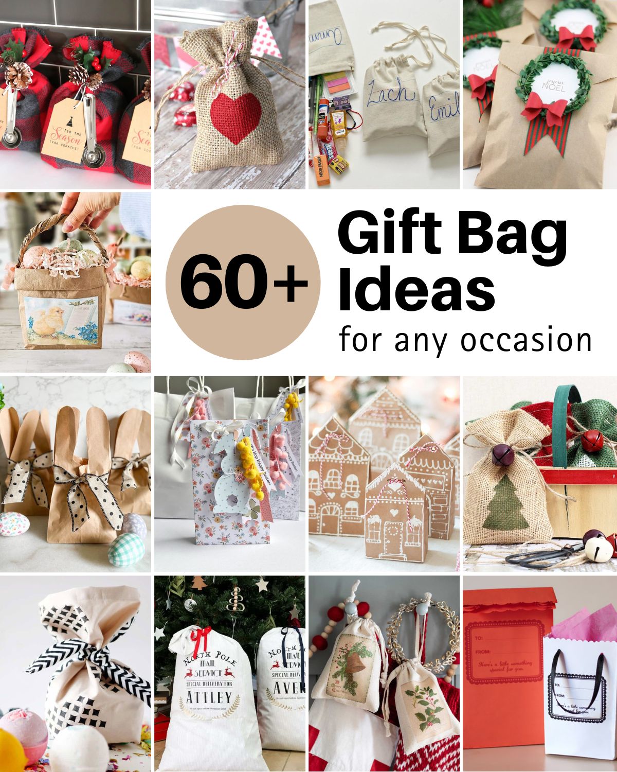 gift bag ideas Get the gift bag ideas to DIY! Personalize with paper, burlap, or ribbons to make your gifts stand out. Perfect for birthdays, weddings, and holidays!