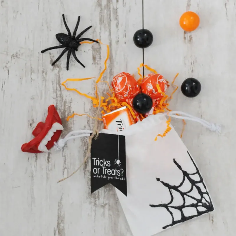Sparkle up Halloween with this glitter spider web trick-or-treat bag! It&rsquo;s an easy and fun craft that adds a bit of shine and spookiness to any Halloween adventure, making it a standout choice for party favors.