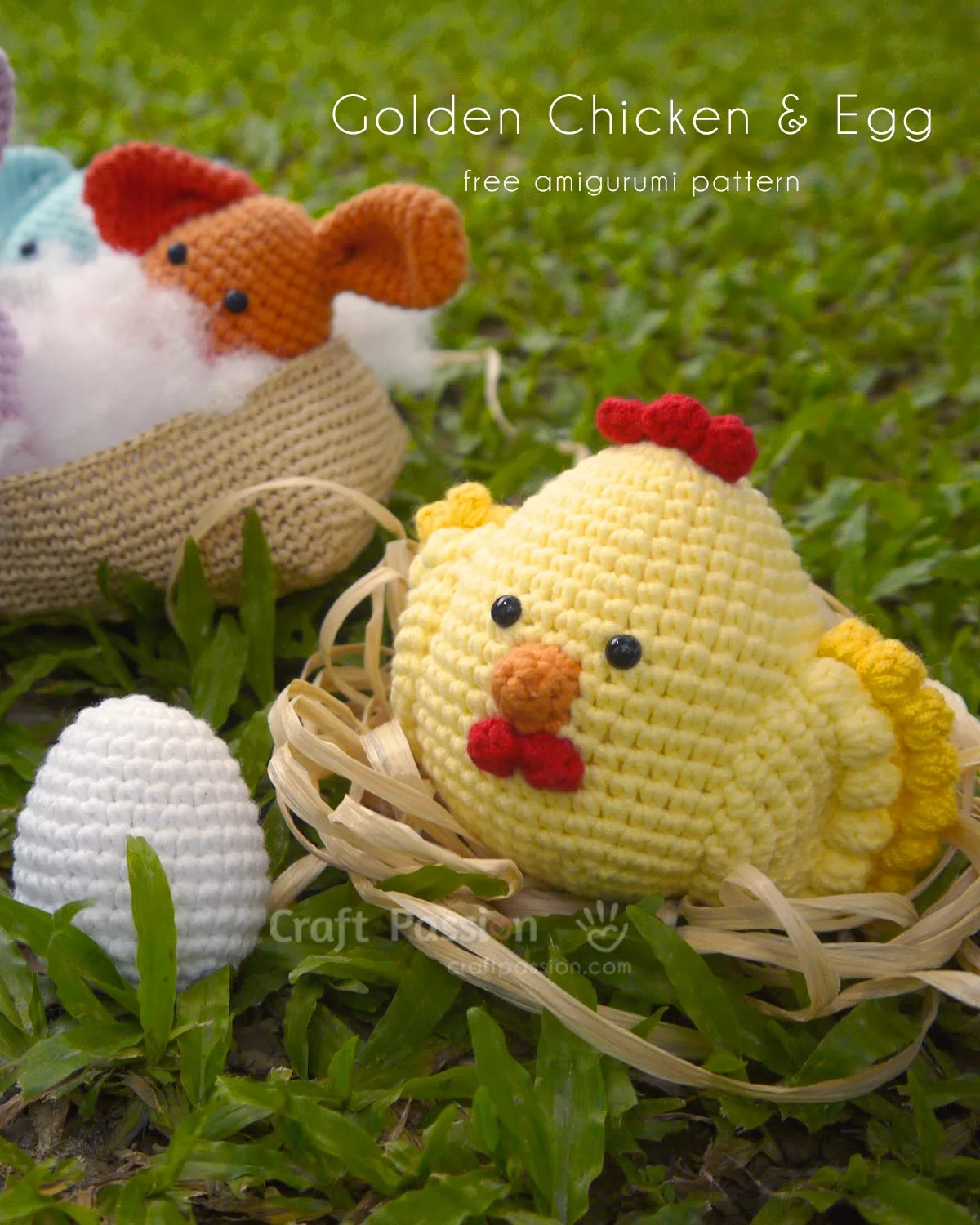Cuteness overload Golden Chicken Amigurumi, come with an egg amigurumi pattern. Free amigurumi crochet pattern for you to make as gift or for own collection