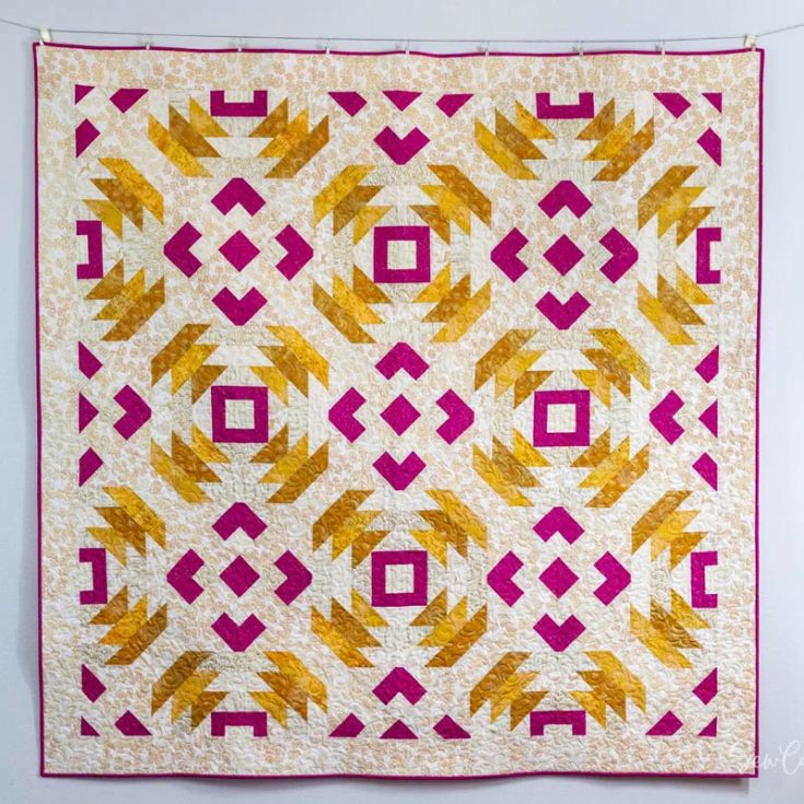 Want a tropical feel to your quilting adventures? This pineapple block quilt is very beginner-friendly and fast to sew. Learn to make this exact design by following the guide in the article to quilt yourself a quilt that&rsquo;s as sweet as pineapple and golden as the sunshine. The finished size is 71&rdquo; x 71&rdquo;.