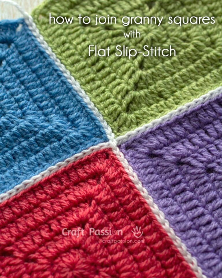 flat slip stitch granny square