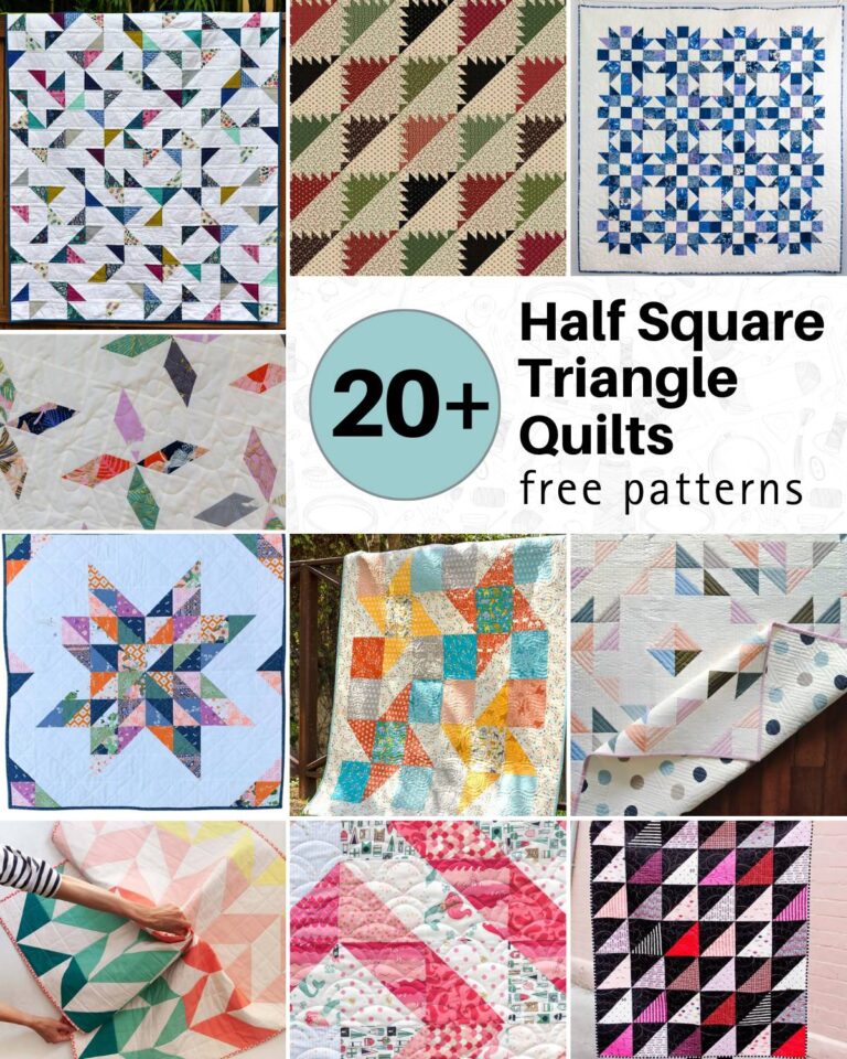 Grab your favorite half square triangle quilt patterns here! We cover a range of designs from simple chevrons, to intricate star patterns to inspire you.