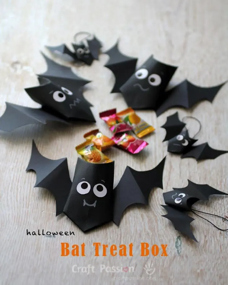 Get ready to flutter into action with some feathery friends! Make these adorable boxes with funny faces to store your candy and treats this Halloween. Whether you plan to give out candy or use it as decoration, these will make you smile.