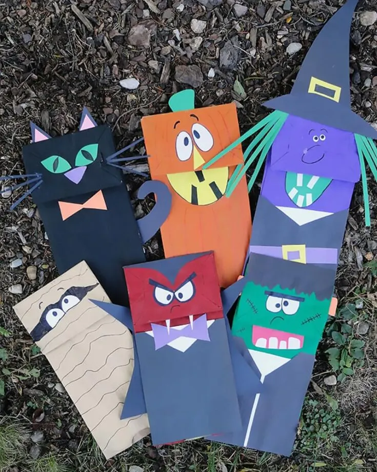Though Halloween is still a few months away, get into the spirit by making these cute Halloween Paper Bag Puppets with your little ones! It's also a great after-school activity they can do with their friends, and there are many varieties to choose from.