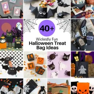 Kickstart your spookiness with adorable Halloween treat bags for trick-or-treating! Fill them with your favorite candy and share it with your friends.