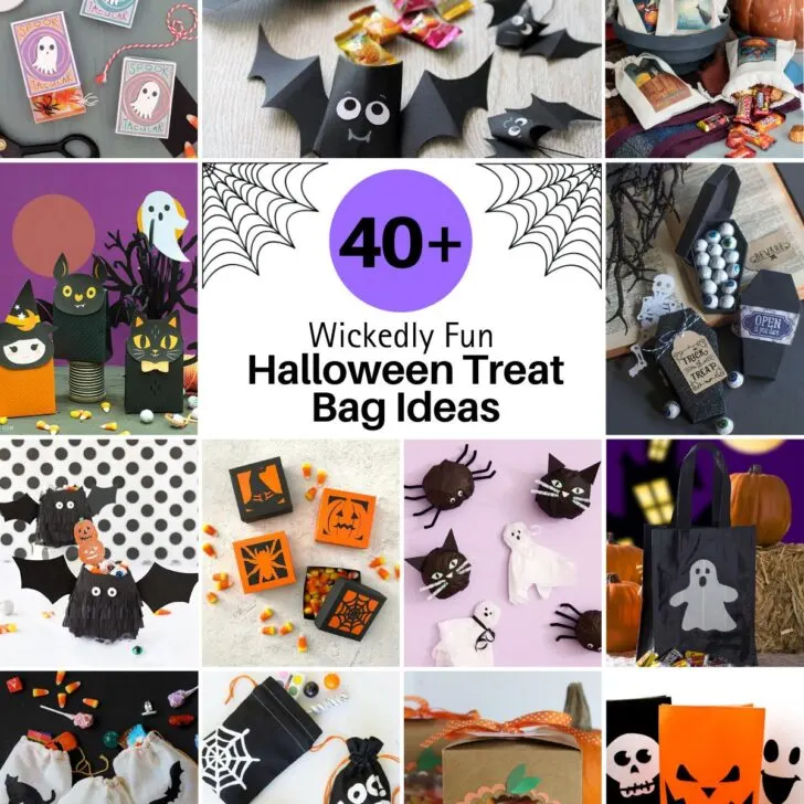Kickstart your spookiness with adorable Halloween treat bags for trick-or-treating! Fill them with your favorite candy and share it with your friends.
