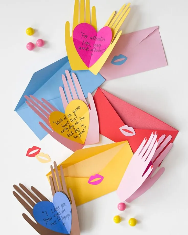 Have a look at this fantastic hand-holding heart pop-up card for Mother&rsquo;s Day! Isn&rsquo;t it so creative? Tag your kids along on the fun experience of making this card for momma. All you need are some colored paper, scissors, and glue to create these charming cards that will pull on your Mom&rsquo;s heartstrings!
