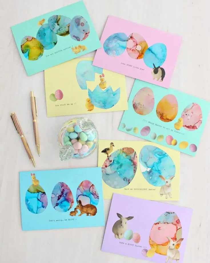 With just some tie dye ink, stickers, and a pen, you can make your own personalized cards this Easter to share with your friends and family. Trust us, your hard work won&rsquo;t go unnoticed!&nbsp;