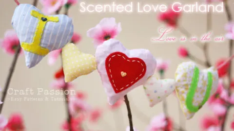 hear sachet sewing pattern