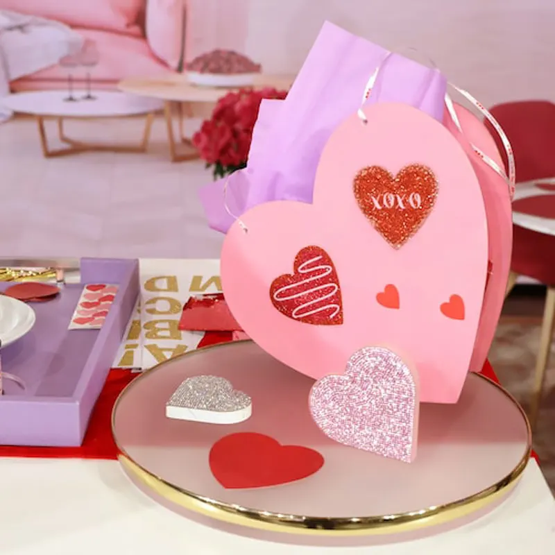With supplies you can easily find at the craft store, this heart-shaped gift bag is perfect for Valentine&rsquo;s Day! Fill it with chocolates, a sweet card, or self-care goodies to spoil your special someone.