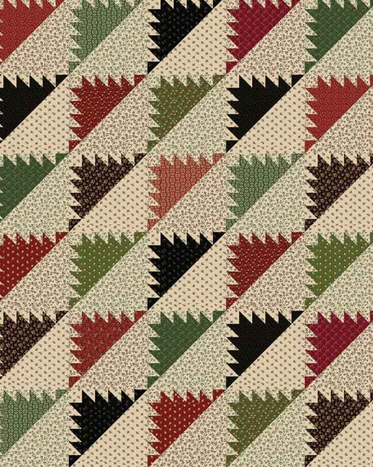Check out this lovely design called the Heritage Red and Green! This rustic-inspired quilt is a delight to make, and it&rsquo;s an advanced beginner/intermediate project that combines tiny and large HSTs to create that gorgeous zig-zag effect. The final measurements of this quilt are 61&rdquo; x 78&rdquo;.