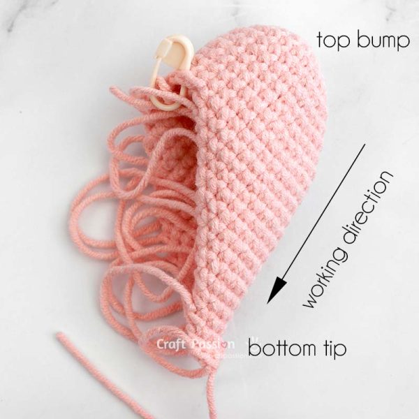 how to crochet two tone heart amigurumi