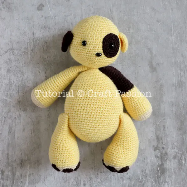 stitch crochet dog limbs and tail
