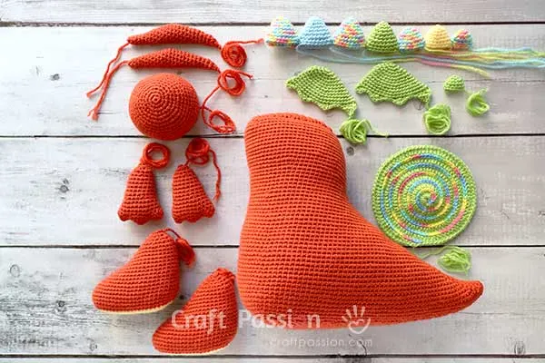 how to crochet dragon