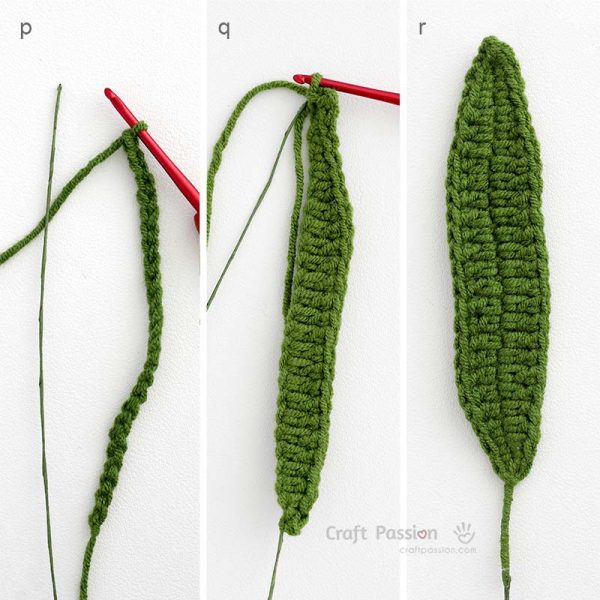 how to crochet freesia leaf easy crochet leaf