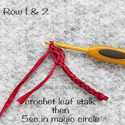 how to crochet leaf