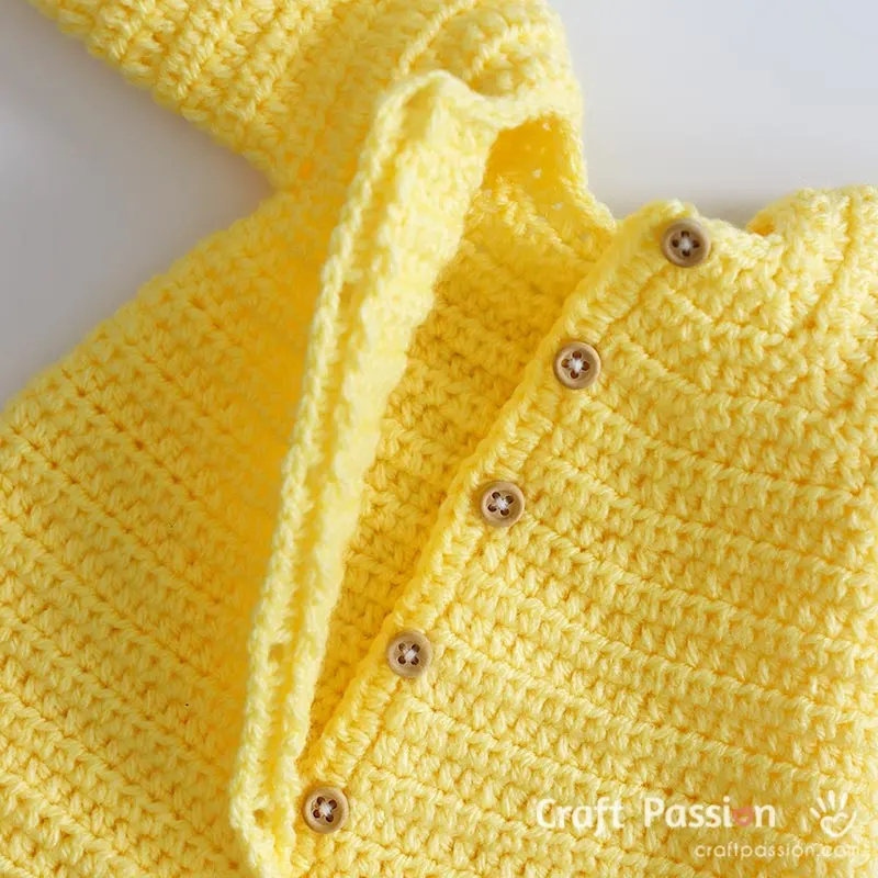 how to crochet onesie pajamas with front buttons