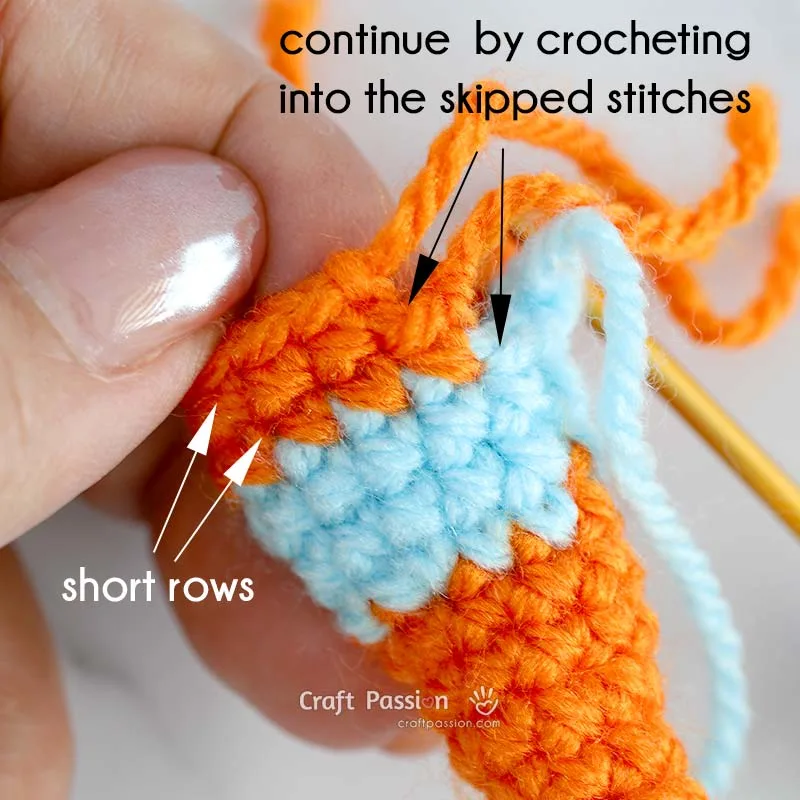 Step 2: How to Crochet a Tail that Curls Naturally Using the Short Row Technique.