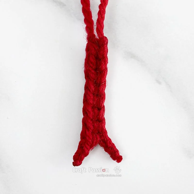 crochet forked tongue for snake.