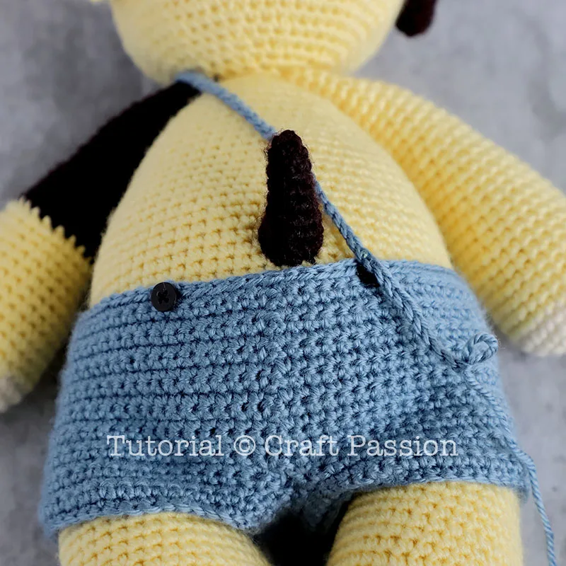 how to crochet easy suspender pants