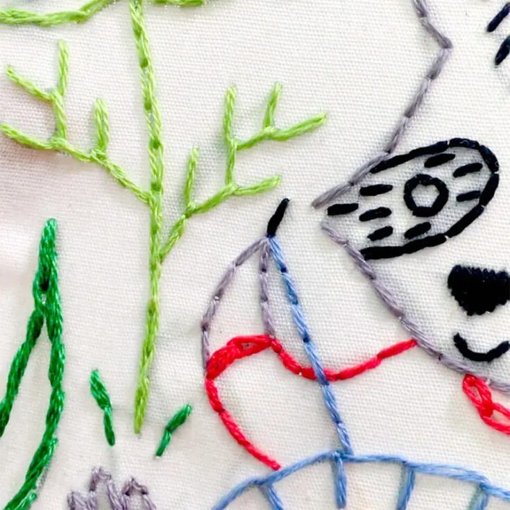 The straight stitch is a fundamental straight line stitch that is used as a building block for various other stitches such as the running stitch and back stitch.