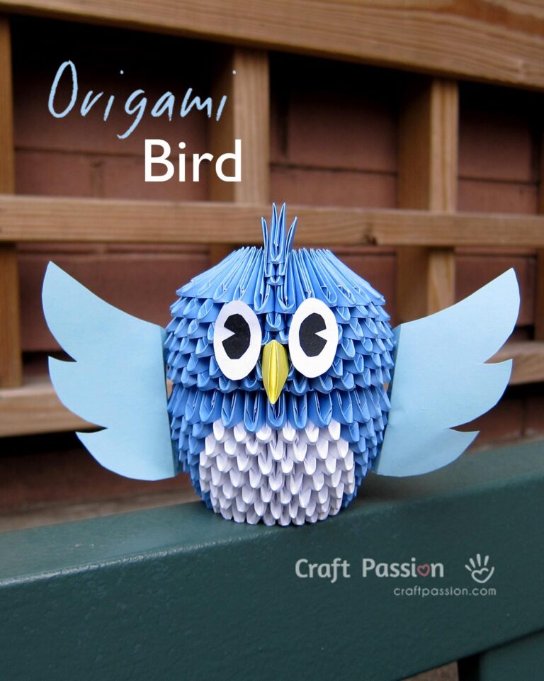 Learn how to make this 3D origami bird is using modular origami technique, which involves assembling 428 pieces of paper to create intricate, three-dimensional, models.