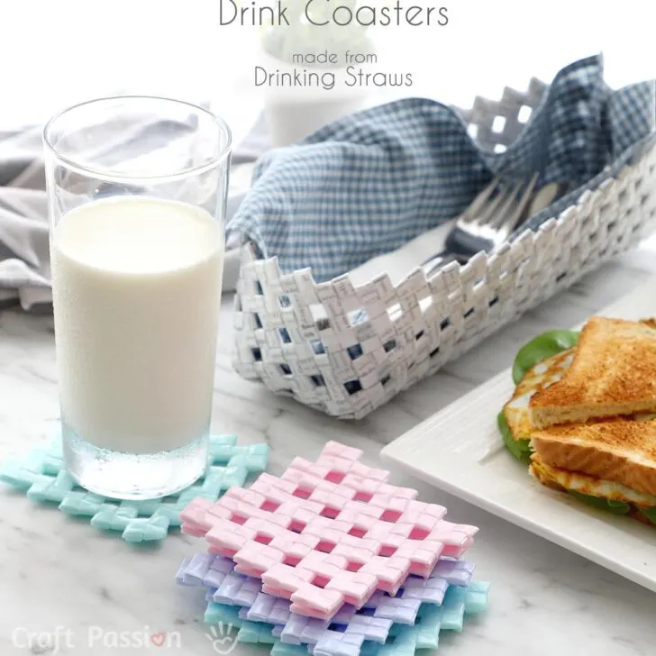 Learn how to make coasters from used straws! Recycle & create with our easy video/photo guide. Save straws, save the planet, and add flair to your table!