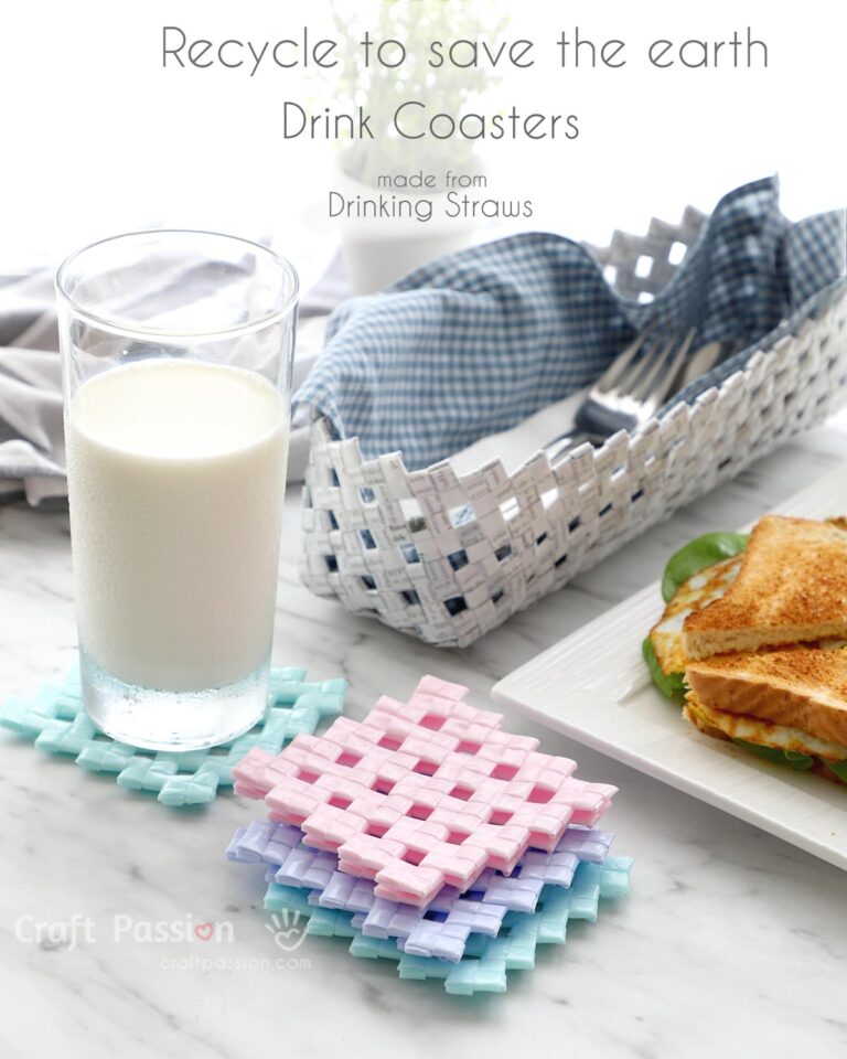 Learn how to make coasters from used straws! Recycle & create with our easy video/photo guide. Save straws, save the planet, and add flair to your table!