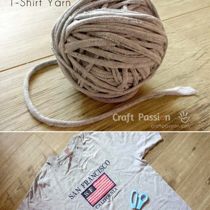 Learn how to recycle old t-shirts into yarn. This yarn is perfect to crochet and knit into basket, bag, rug, scarf etc. It's eco-friendly and helps to recycle.
