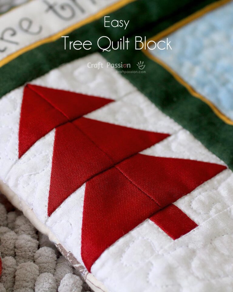 Piecing up a tree quilt block has never been so easy with the half square triangles (HST). Learn how to sew it with this detailed tutorial.