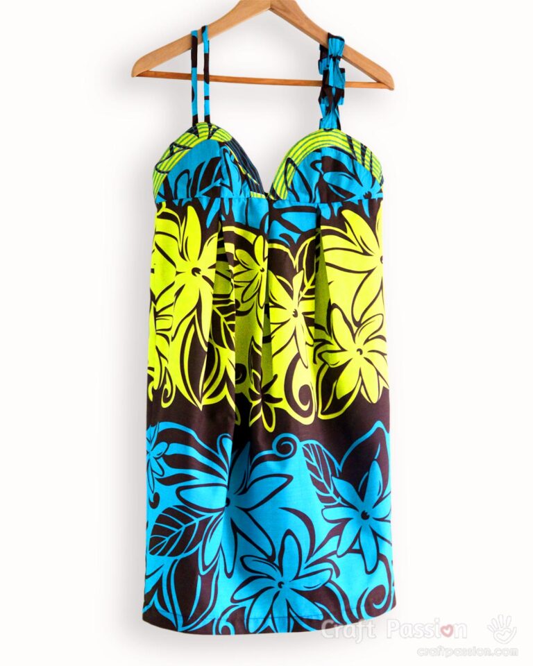 Sew this "Love In The Afternoon" Sundress designed by Twinkle. Free sundress sewing pattern & instruction given. It's a 2 yard fabric dress pattern.