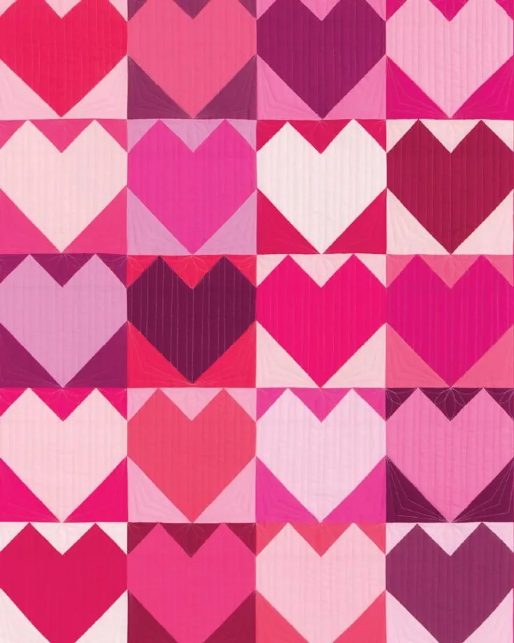 Spread some love and affection to your loved ones with this I Heart Pink quilt! It&rsquo;s a pattern fit for beginners, making it a quick and easy sewing project. The colors look so cohesive, and the quilt is approximately 40&rdquo; x 50&rdquo;.&nbsp;