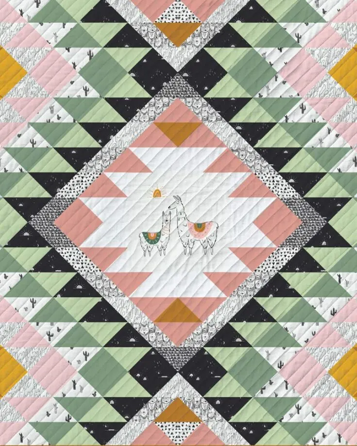 Finally on the list is this intricate design called the Inquita Quilt Pattern. This 64&rdquo; x 72&rdquo; quilt is made with soft, soothing colors of gorgeous green hues, soft pinks, and mustard yellows that all calm the eyes.