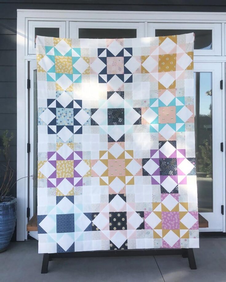 Learn to make a soothing and comforting quilt like this design! The Journey Home quilt pattern is made for purchase, and it&rsquo;s so versatile that it comes with instructions for five size options! Whether you&rsquo;re looking to make it as a wall hanging, a bed, or a picnic quilt, you&rsquo;ll have plenty of guidance in the PDF. It&rsquo;s a pattern fit for confident beginners and is fat quarter/fat eighths friendly.