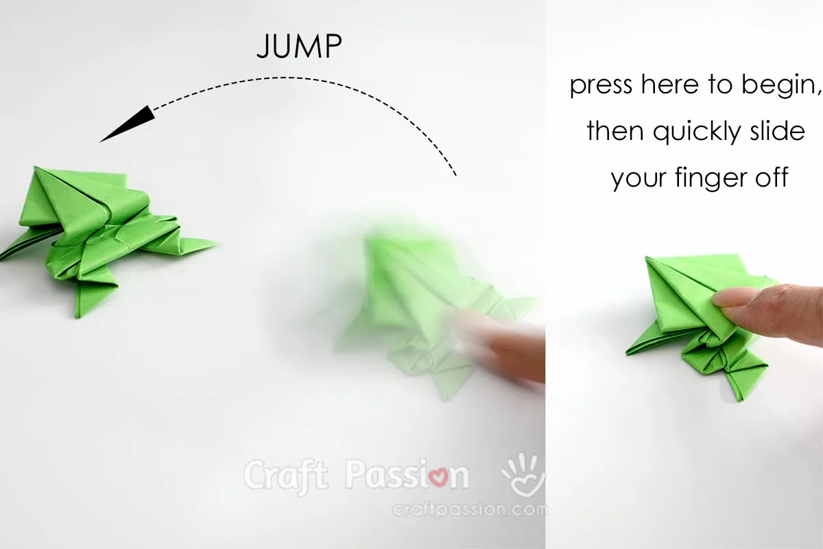 How to make your origami frog jumps.