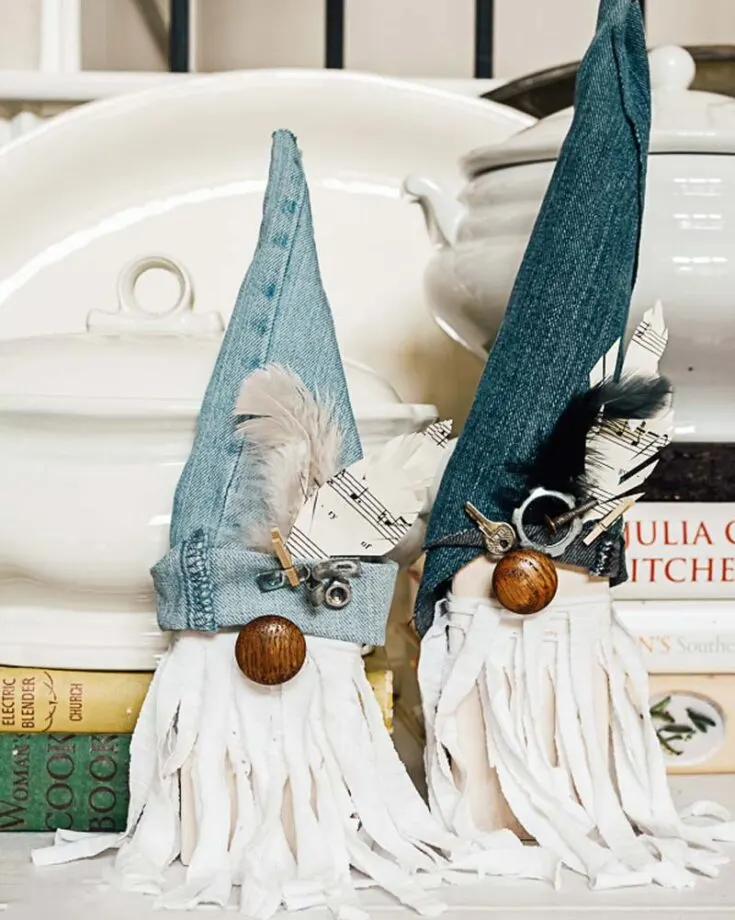 Got some old denim and random trinkets lying around? Why not turn them into fun junk gnomes! These quirky little guys are sure to add a one-of-a-kind touch to your space!Got some old denim and random trinkets lying around? Why not turn them into fun junk gnomes! These quirky little guys are sure to add a one-of-a-kind touch to your space!