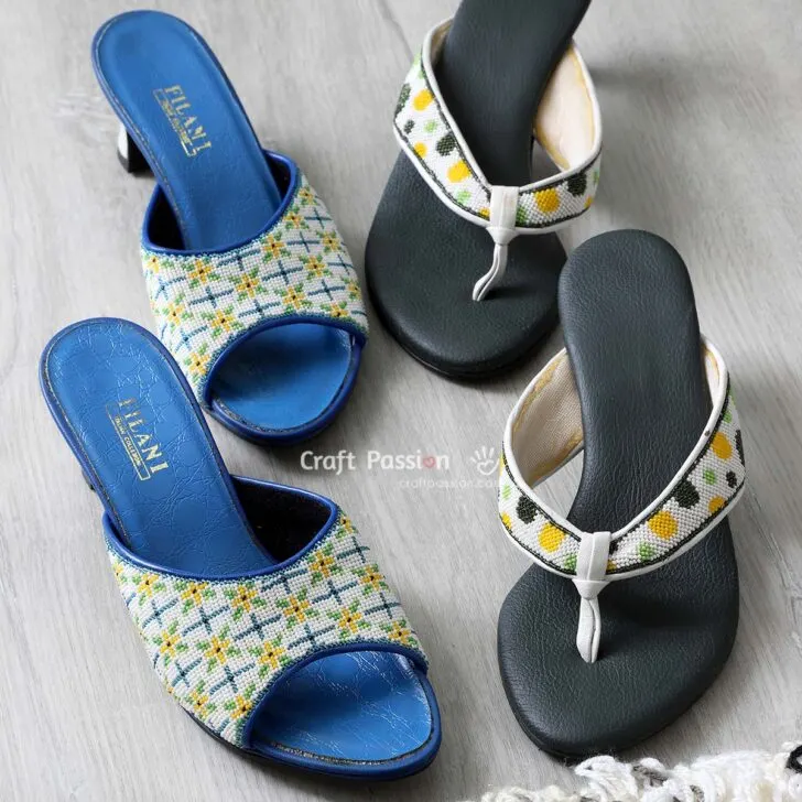 DIY modern kasut manek