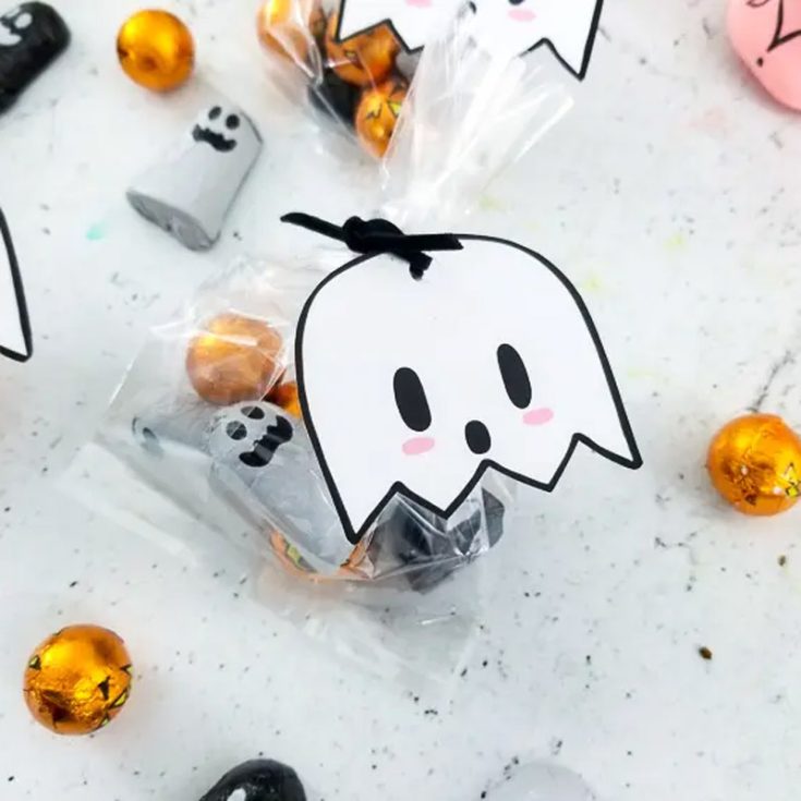 If you&rsquo;re trying to steer away from the scary side of Halloween but still want to keep it fun for the kids, these kawaii ghost tags are perfect. They&rsquo;ll add a touch of charm to your treat bags and boost the candy count and cuteness factor this festive season!