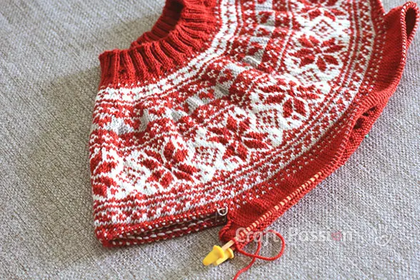 knit fair isle yoke sweater