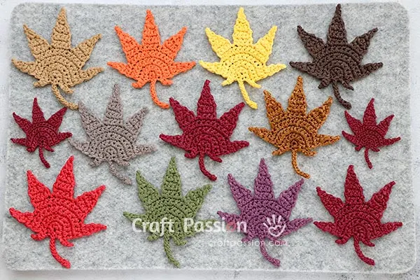 crochet japanese maple leaf pattern