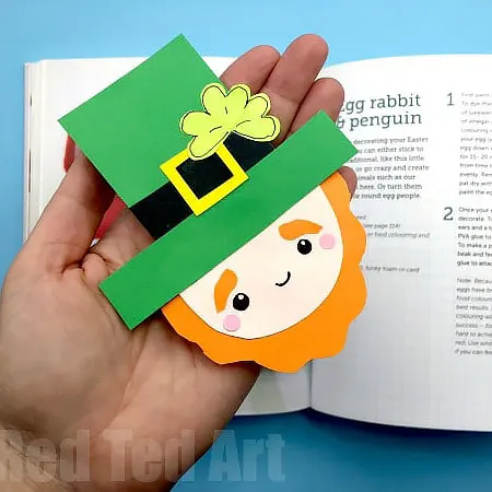 Looking for another bookmark design? Check out this cute leprechaun corner bookmark that your kids and toddlers will love. Try making this easy bookmark with some paper and simply origami it!