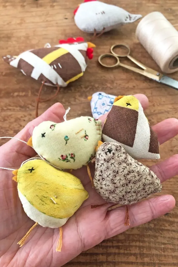 With just a bit of scrap fabric, thread and stuffing, you can make an army of little chicks for yourself! These are adorable and so easy to make you won't be able to stop.